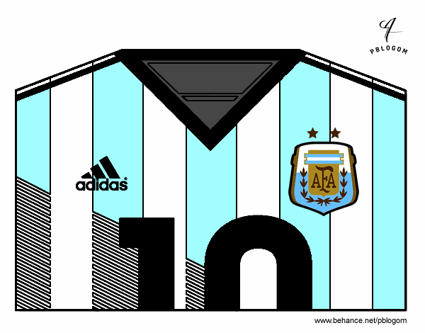 A veces Posible escritura Dibujo de Camiseta del mundial de fútbol 2014 de Argentina pintado por en  Dibujos.net el día 24-01-22 a las 19:00:53. Imprime, pinta o colorea tus  propios dibujos!