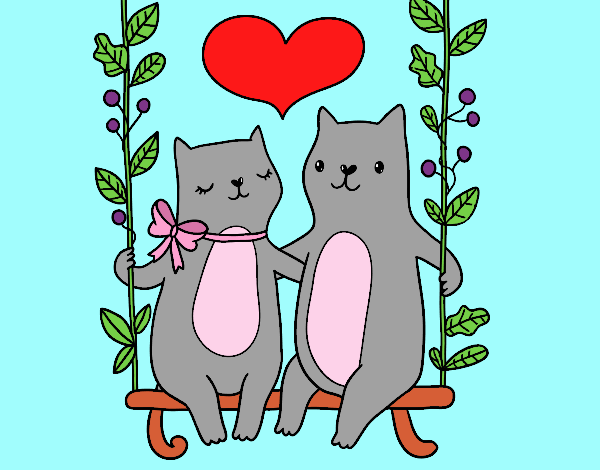 Gatitos enamorados