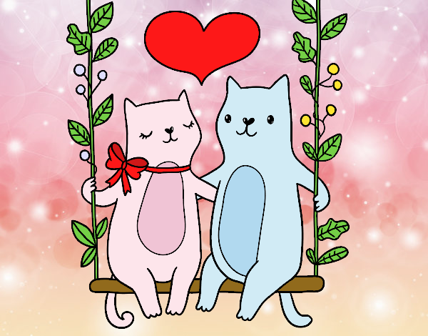 Gatitos enamorados