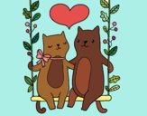 Gatitos enamorados