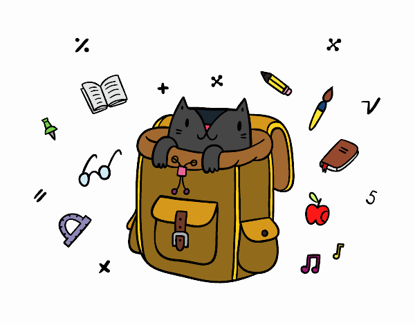 Gato dentro de una mochila