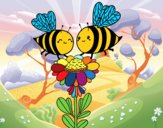 Pareja de abejas