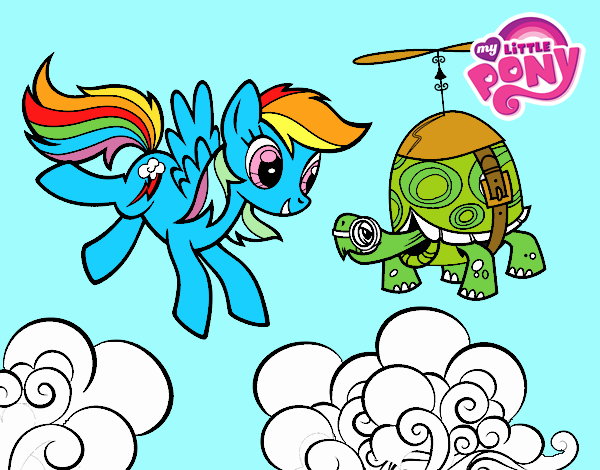 Rainbow Dash y la tortuga tanque