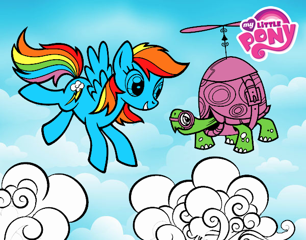 Rainbow Dash y la tortuga tanque