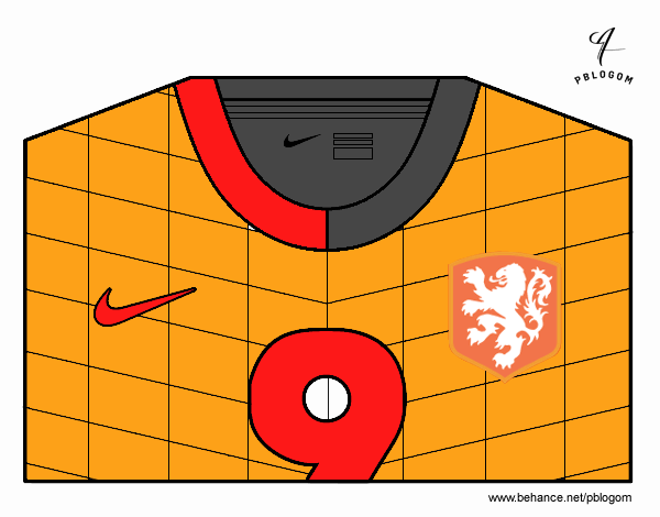 Camiseta del mundial de fútbol 2014 de Holanda