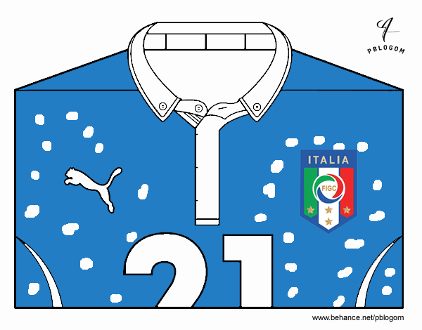 Camiseta del mundial de fútbol 2014 de Italia