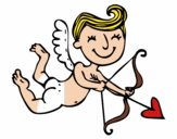 Cupido contento con flecha