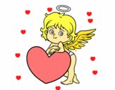 Cupido y un corazón