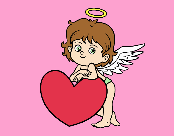 Cupido y un corazón