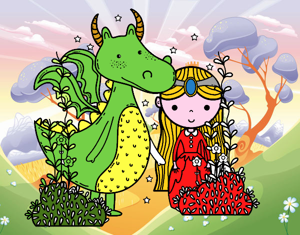 Dragón y princesa