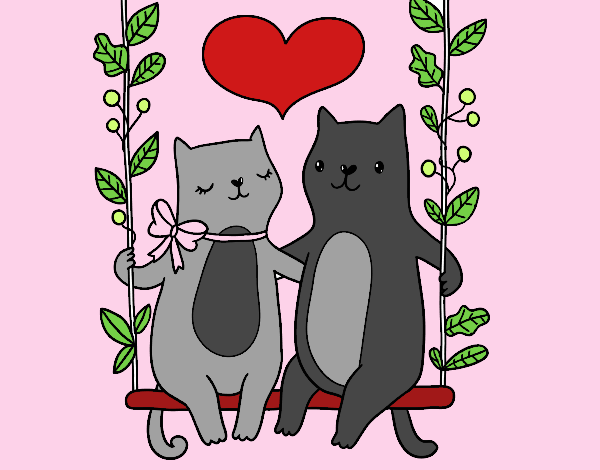 Gatitos enamorados