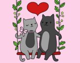 Gatitos enamorados