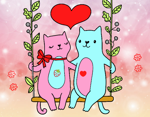 Gatitos enamorados