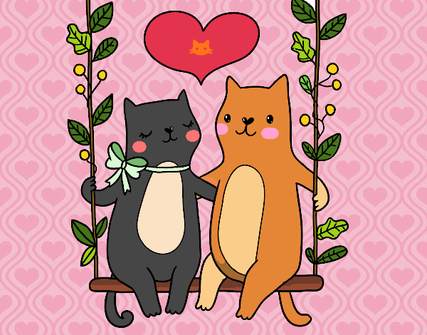 Gatitos enamorados