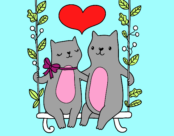 Gatitos enamorados