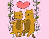 Gatitos enamorados