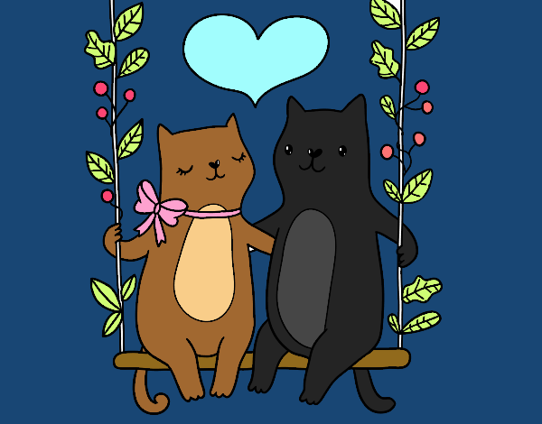 Gatitos enamorados