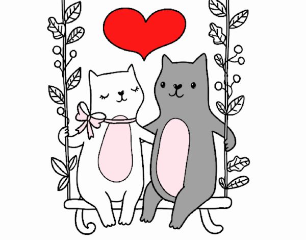 Gatitos enamorados