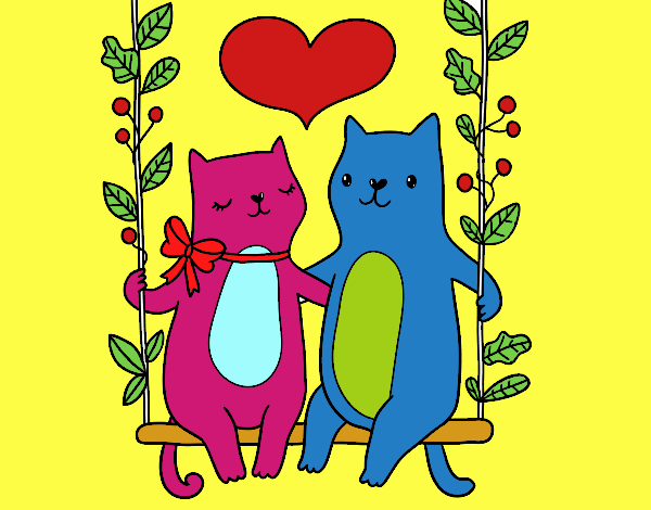 Gatitos enamorados