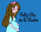 Mamá embarazada en el día de la madre