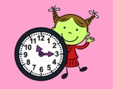 Niña con reloj