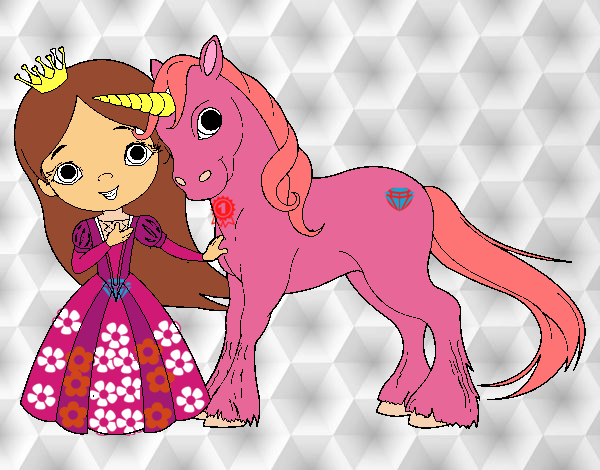 Princesa y unicornio