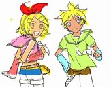 Rin y Len Kagamine Vocaloid