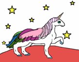 Unicornio mirando las estrellas