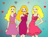 Barbie y sus amigas vestidas de fiesta