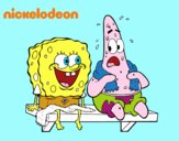 Bob Esponja y Patricio en bañador