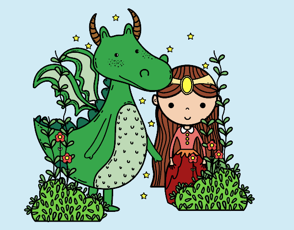 Dragón y princesa