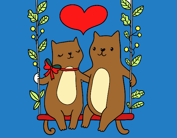 Gatitos enamorados