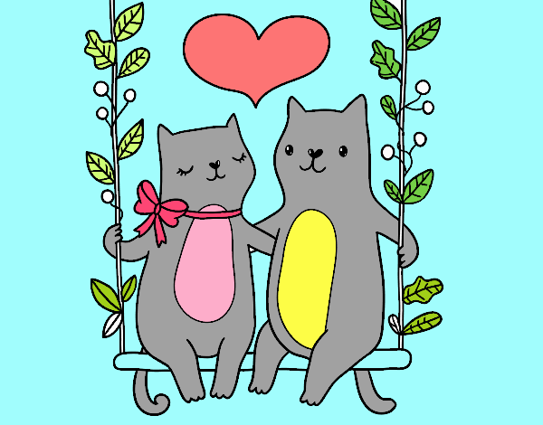 Gatitos enamorados