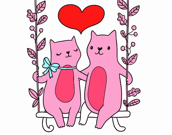 Gatitos enamorados