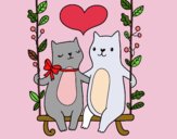 Gatitos enamorados