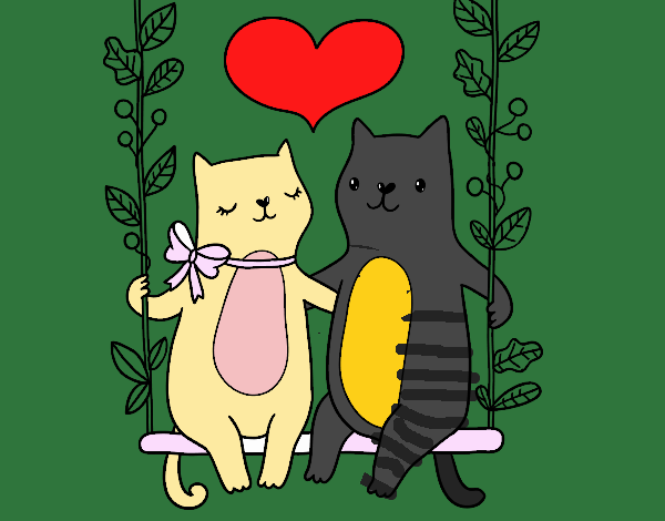 Gatitos enamorados