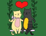 Gatitos enamorados