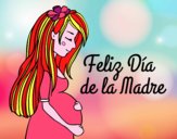 Mamá embarazada en el día de la madre