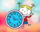 Niña con reloj