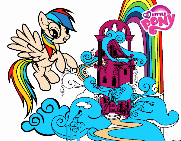 Rainbow Dash en su palacio