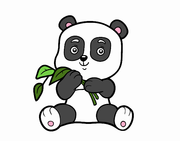 Dibujo de Un oso panda pintado por en  el día 13-02-22 a las  01:18:23. Imprime, pinta o colorea tus propios dibujos!