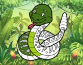 Una serpiente de cascabel