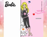 Barbie con cazadora de cuadros