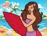 Barbie va a surfear