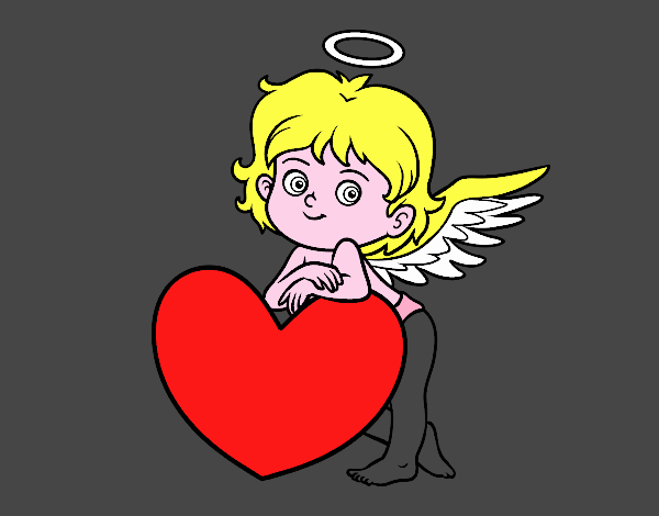 Cupido y un corazón