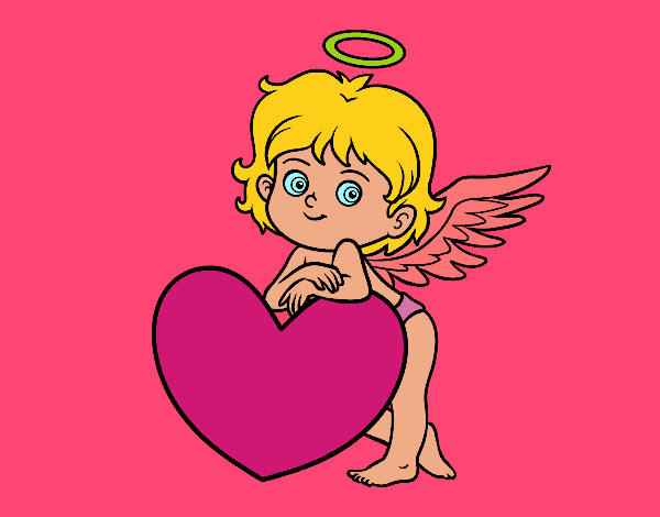 Cupido y un corazón