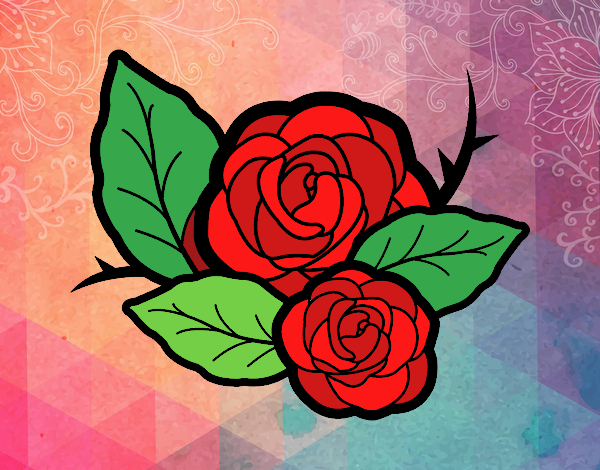 Dibujo de Rosas Rojas pintado por en  el día 18-02-22 a las  14:08:23. Imprime, pinta o colorea tus propios dibujos!