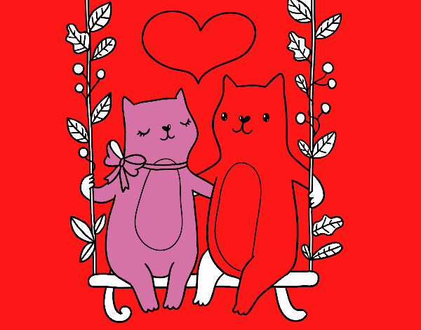 Gatitos enamorados