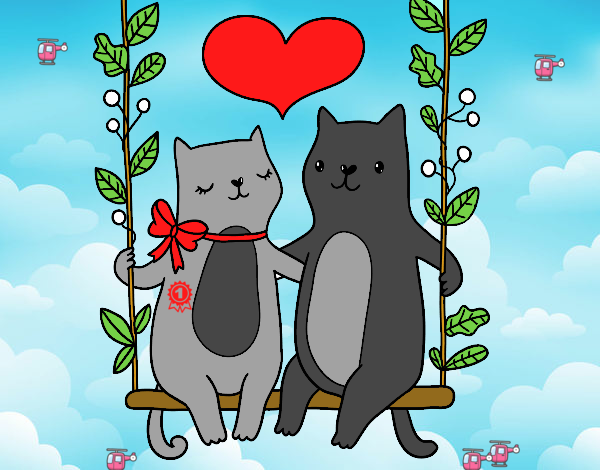 Gatitos enamorados