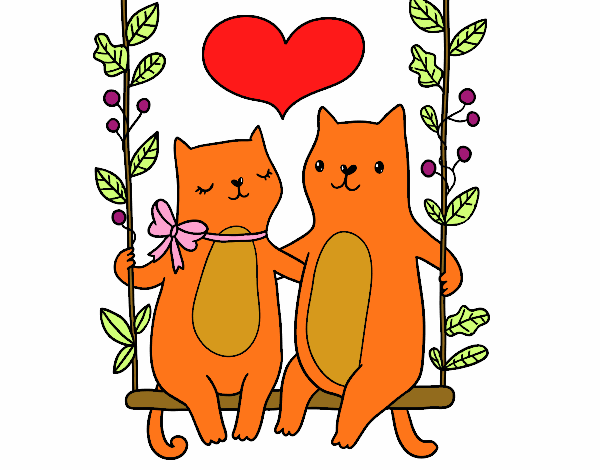 Gatitos enamorados